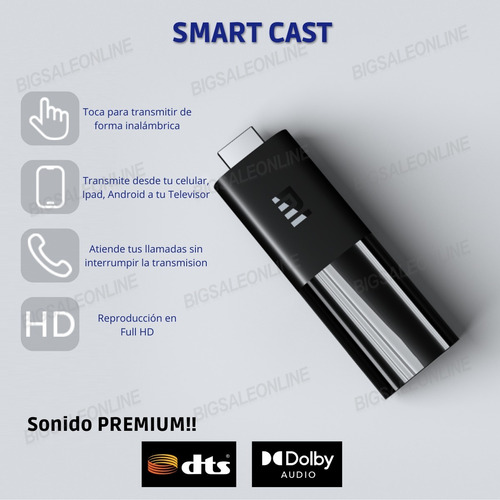 Imagen 5 de 9 de Convertidor Smart Xiaomi Mi Tv Stick Amazon Disney Netflix