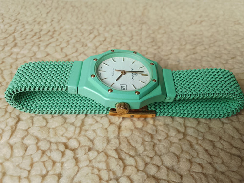 Reloj De Mujer Suizo Paul Richard - Malla Extensible Verde Agua Verde Agua Blanco (Usado)