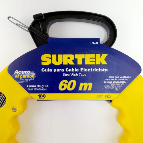 Imagen 2 de 8 de Guia Jalacable Electricista 60m Surtek 112602