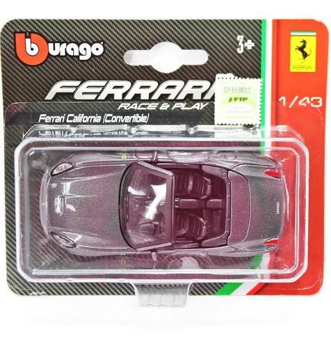 Imagen 1 de 5 de Auto Ferrari California Convertible Escala 1:43 Burago