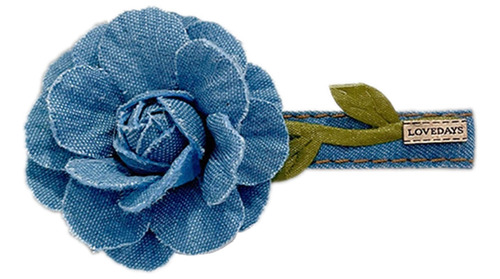 (a) Pinza De Mezclilla Con Flores Para Niñas, Jeans Azules,