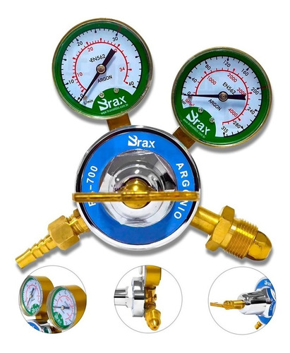 Regulador De Pressão De Argônio / Mistura Solda Mig E Tig