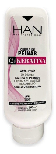 Crema De Peinar Han Keratina Anti Frizz Filtro Solar 200cm3