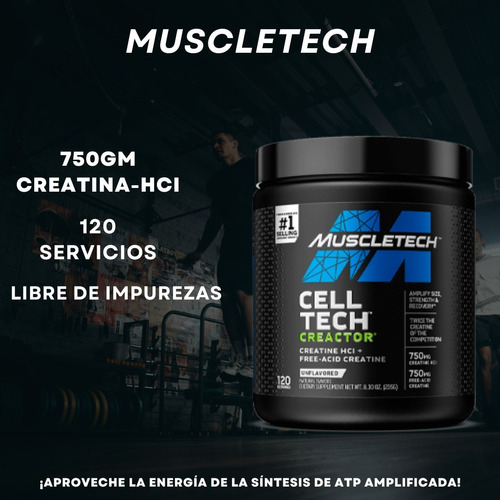 Muscletech Celltech Creactor - Creatina De 120 Servicios