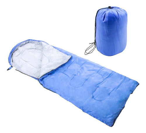 Saco Bolsa De Dormir Camping Cómodo Sleeping Bag Adultos Color Azul Claro