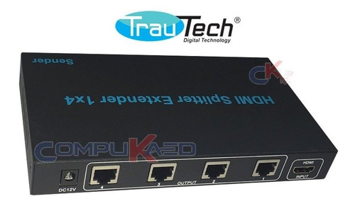 Splitter Extender Hdmi 1 X 4 Salidas Rj-45 De 60 Mt Trautech