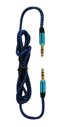 Imagen 2 de 5 de Cable De Audio Auxiliar Roca Tejido Jack 3.5mm 1m Everest