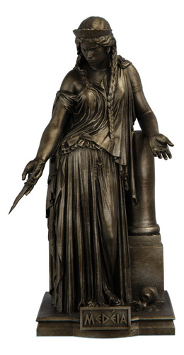 Estátua Medeia Mitologia Grega Estatueta Cor Cor Ouro Velho