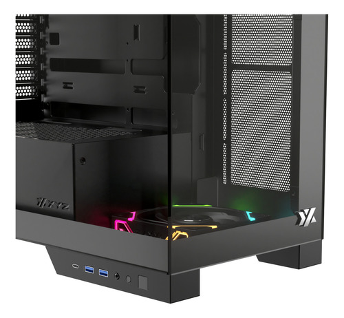 Gabinete Xyz Trifecta 2 Fans Argb Controller 3d Glass Usb C Black