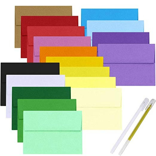Sobres Supla 90 Pcs Sobres 18 Sobres De Color A7 De La Invit