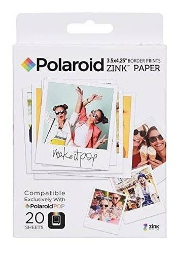 Papel Fotográfico Zink Polaroid 3.5 X 4.25 (20 Sheets)