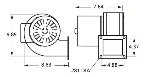 Soplador Centrífugo Remplazo Fasco B45227 De 265 Cfm A 115v