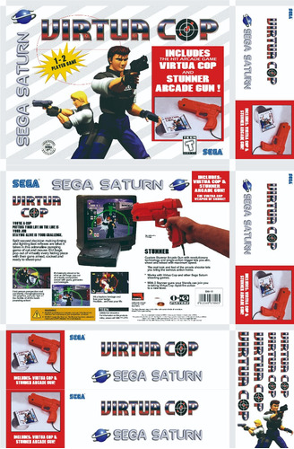 Caixa De Madeira Mdf Pistola Laranja Sega Saturno Virtua Cop