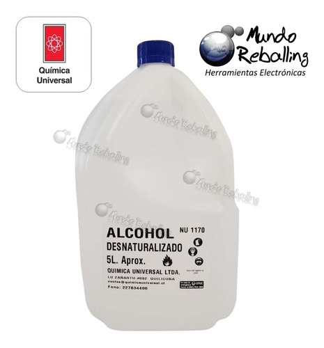 Alcohol Desnaturalizado 96% Industrial Desinfecta Limpia 5lt
