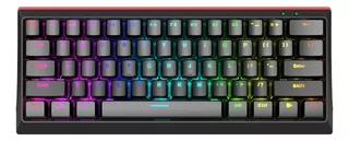 Teclado Mecanico Gamer Marvo Kg962 60% Switch Red Rainbow Negro Inglés