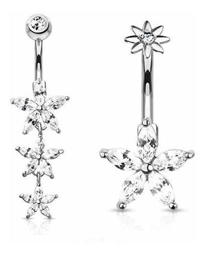 Aros - Dynamique 2pcs Variety Pack Belly Button Rings Of Tri
