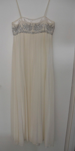 Vestido Largo De Fiesta Blanco Importado Usa
