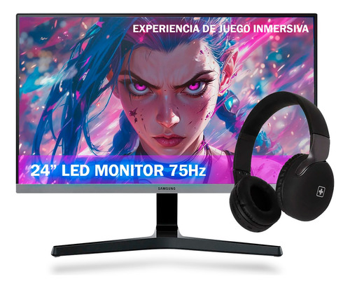 Monitor Gamer Samsung 24 Led 100v/240v Fhd Freesync + Kit (Reacondicionado)