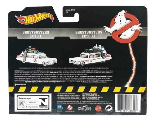 Hot Wheels Ghostbusters Ecto-1 E Ecto-1a Dvg08 Caça Fantasma