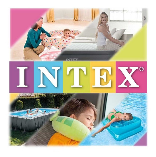 Alberca estructural redonda Intex 28211 con capacidad de 1718 galones de 3.66cm de largo x 3.66cm de ancho de 12 ft de diámetro azul