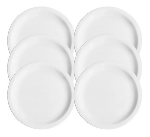 Jogo De Prato Raso Mesa Jantar 12 Peças Cerâmica Porcelart