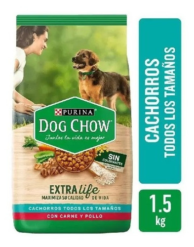 Alimento Dog Chow Perro Cachorro Pollo Y Carne 1.5kg
