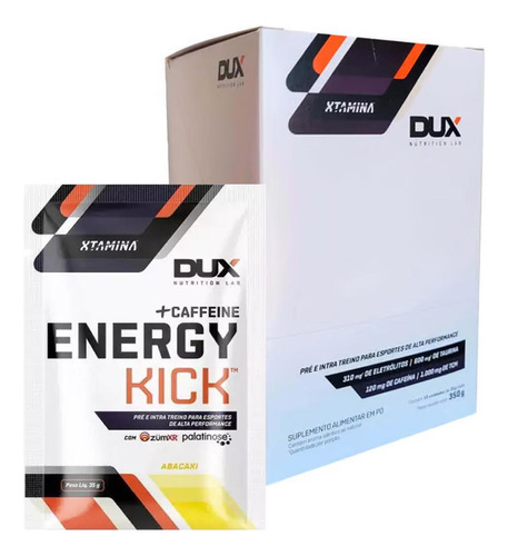 Energy Kick Palatinose + Caffeine Sachê 35g Abacaxi 10un Dux