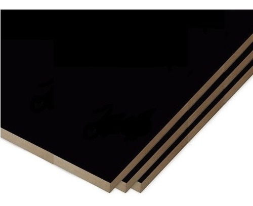 Placa Melamina Mdf Fibro Fácil Negro 5,5mm 1.83 X 2.60