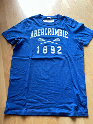 Remera Azul Abercrombie & Fitch Hombre Usada