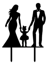 Comprar Cake Topper Adorno Torta - Boda Casamiento Pareja Y Niña