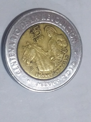 Moneda Francisco Villa $5 Pesos 2010