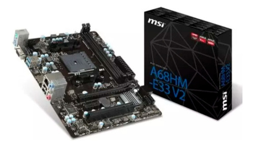 Placa madre Msi A68HM-E33 V2 Amd Fm2+ Ddr3, color negro