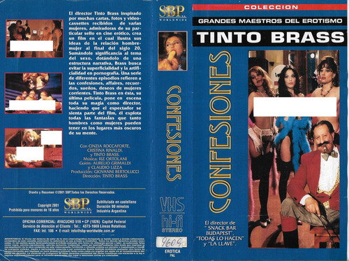 Confesiones Vhs Fermo Posta Tinto Brass Max_wal (Usado)