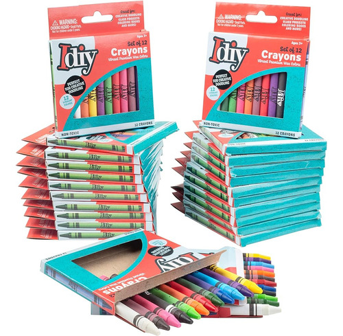 Idiy Cajas Envueltas Empaquetadas Individualmente Crayones D