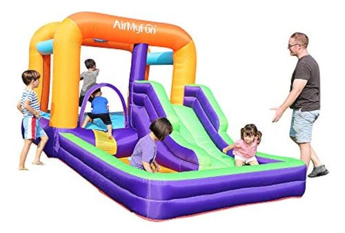 Airmyfun Castillo De Rebote Inflable Tobogán Para Niños Con 