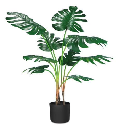 Crosofmi Planta Artificial Monstera Deliciosa De 37 Pulgadas