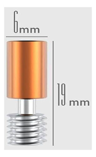I3dp M1759 Impresora Garganta Bimetal Ender S1 M6x19mm Metal