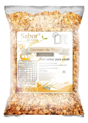 Kit 2x: Gérmen De Trigo Tostado Sabor Da Terra 400g