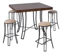 Comprar Desayunador 4 Bancos Luna Nogal Këssa Muebles