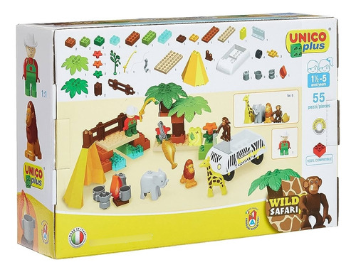 Wild Safari Bloques Unico Plus 8560 Compatible Lego Duplo