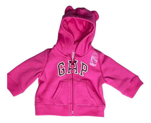 Hoodie Sudadera Gap Fucsia Bebe Niña Talla 0-3 Meses