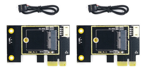 2 Adaptadores De Tarjeta De Red Inalámbrica Ngff M.2 A Pcie