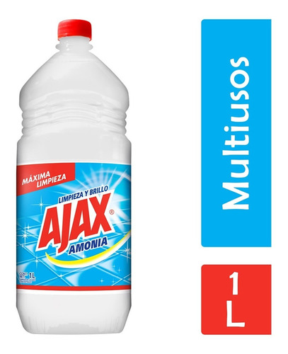 Limpiador Multiusos Ajax Amonia Limpieza Y Brillo De 1l