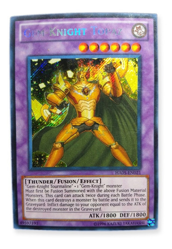 Yugi-oh! Gem-knight Topaz Ha05-en021 Secret