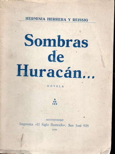 Sombras De Huracan Herminia Herrera Y Reissig 
