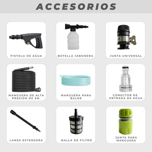 Combo Limpieza Hidrolavadora Bestool 1400w + Aspiradora Mti