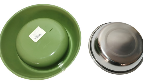 Tazón Para Perro 2 Piezas Despegable De Acero Inoxidable