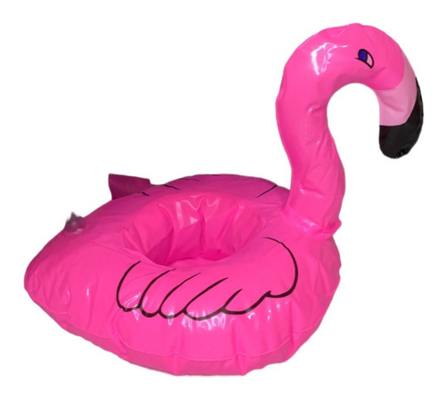 Inflable Porta Vasos Flamingo 10 Pieza Flotador Lata