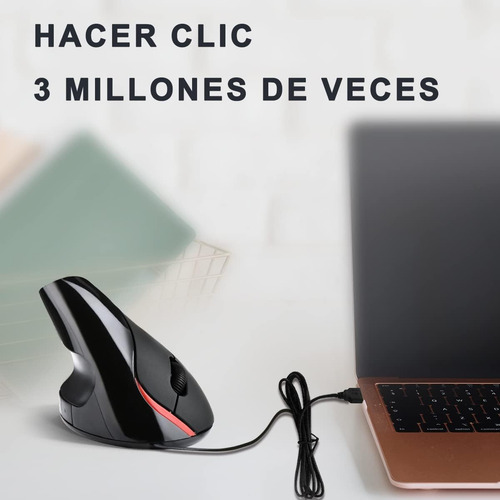 Mouse Ergonômico Com 6 Botões, Mouse Vertical Com Apoio