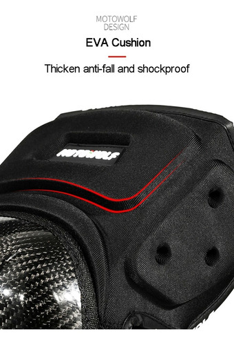 Imagen 5 de 10 de Kit Rodilleras Y Coderas Protecciones Moto Fibra De Carbono